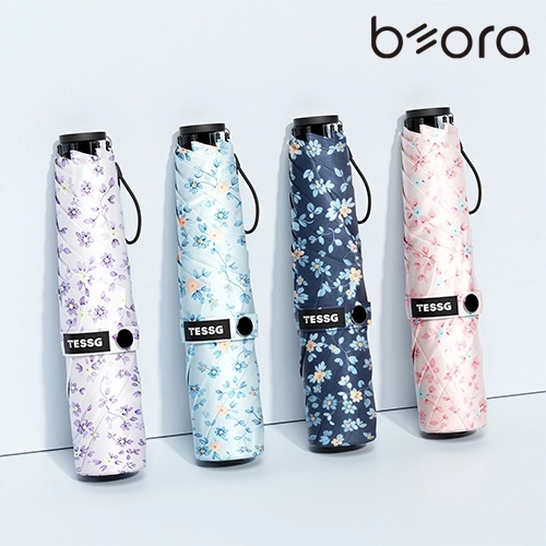 BOR 인쇄우산 056 테스지 꽃송이 초경량 우양산