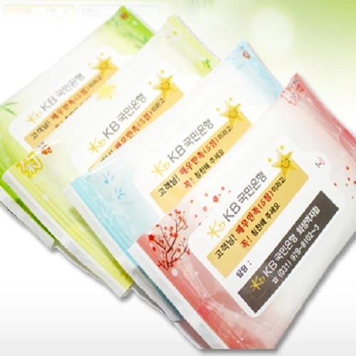 휴대용 홍보 물티슈 사군자 5매