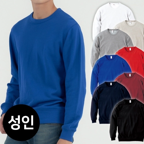 남자 여자 면 베이직 맨투맨
