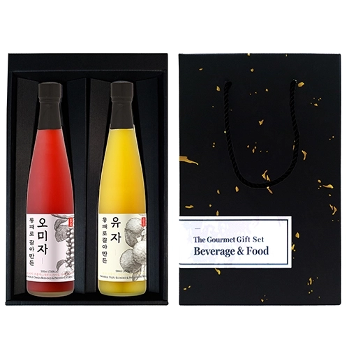 청숨 종합1호(오미자 500ml + 유자 500ml)선물세트