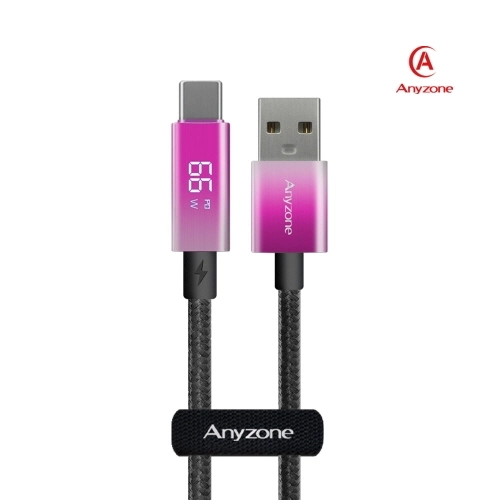 애니존 66W 초고속충전 오로라패브릭 LCD 케이블 1.2M UTC