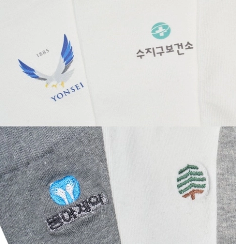 자수, 컬러 프린팅 양말