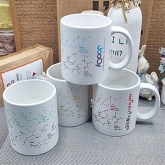 별자리 아이스변색 무광직선백자 머그컵