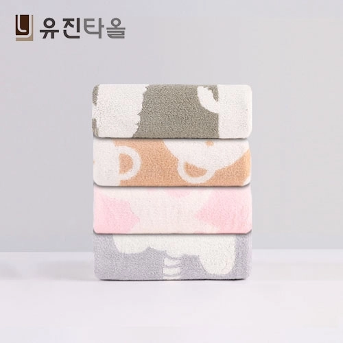 유진타올 컬러드 오가닉 애니멀 세면타올 150g // 국내산