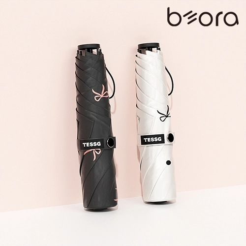 BOR 무지 인쇄우산 051 테스지 프렌치 리본 초경량 우양산