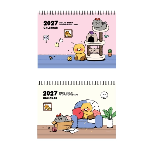 귀여운 2027 베이직 탁상 캘린더