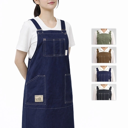 남자 여자 주방 박음질 라벤더 스티치 나일론 H형 앞치마