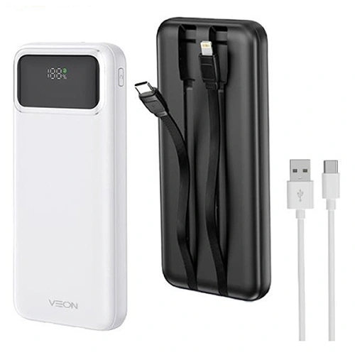 베온 케이블 일체형 PD20W 고속 충전 LCD보조배터리10000mAh