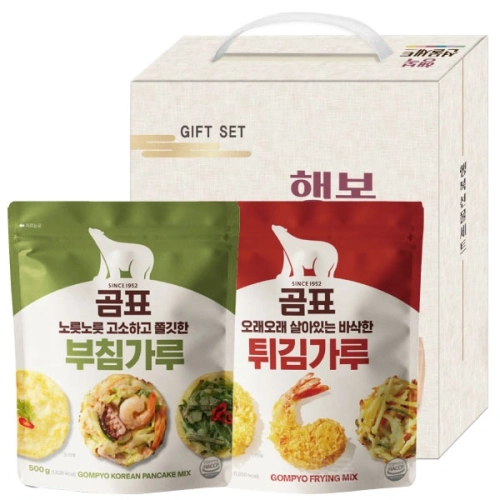 곰표 부침가루 500g+곰표 튀김가루 500g 행복선물세트