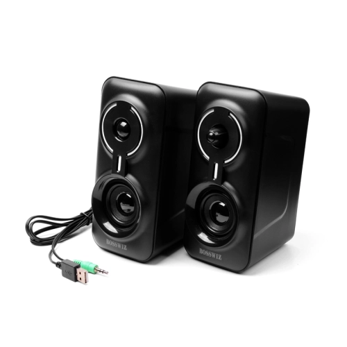 보스위즈 RGB LED 2채널 유선 USB 스피커 BOS-GS350U