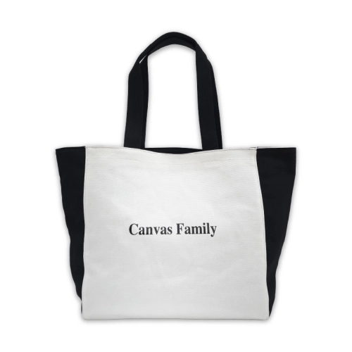 (Canvas Family) 블랙+화이트 리버서블 에코백