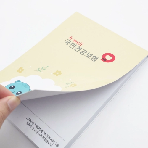 Blossom 세로형 떡제본 메모 노트 제작형 1P