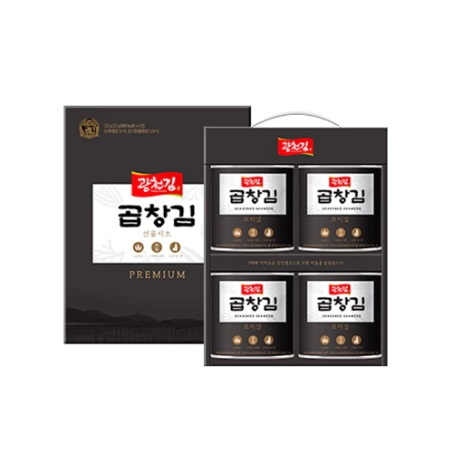 맛있는 광천김 곱창김 4캔 김세트