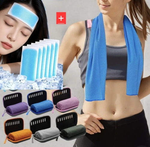 쿨링 패치 쿨팩 쿨패치+지퍼 아이스 타올 선물세트