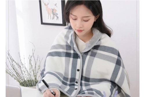 망토담요 무릎담요 극세사 똑딱이 담요