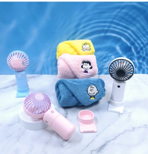 송월타올 스누피 수건+ 아이스 냉각 선풍기