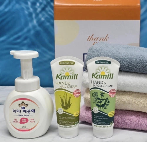 독일산 카밀 핸드크림+아이깨끗해+송월 타올 세트