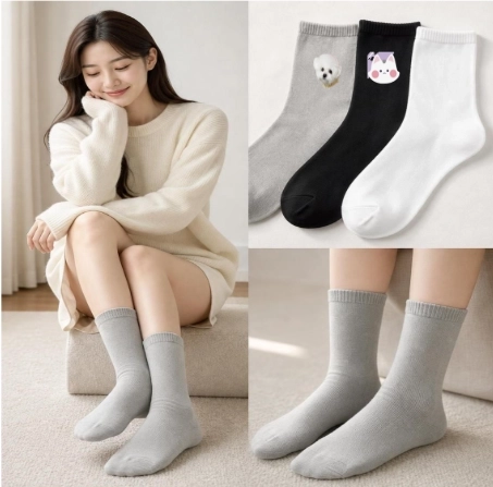 여성양말 하이삭스 장목 데일리 패션 사계절 3컬러