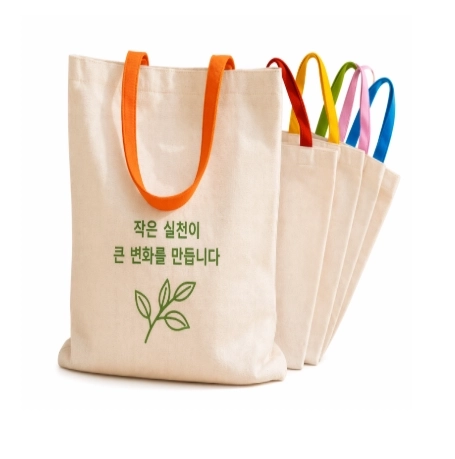 판촉물 보부상 민자형 튼튼한 캔버스 에코백 컬러 웨빙끈