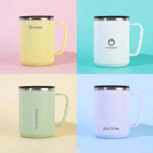 뉴에이커 파스텔 스텐 이중구조 머그 500ml
