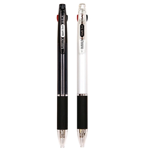 밀룩스 2색 볼펜 샤프 2+1 세트 ABS Φ10.5*145mm