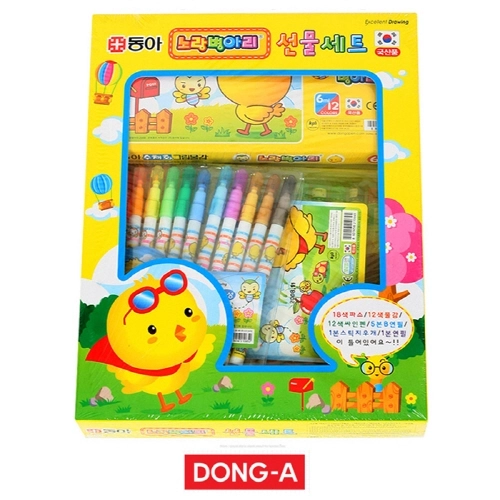 동아 국산 노랑 병아리 선물세트 플라스틱 240x307x51mm