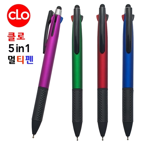 멀티터치펜 5in1 클로 (3색펜 샤프 터치펜) 1P ABS