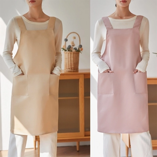 넓은 어깨끈 생활 방수 H형 앞치마