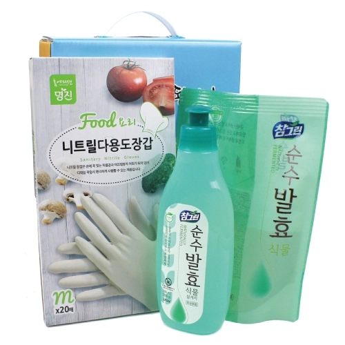 치매 주방용품 D, 주방세제 + 용기 + 리필세제 + 니트릴장갑