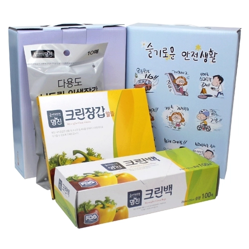 니트릴장갑 10매+크린장갑 50매+크린백 100매 3종세트