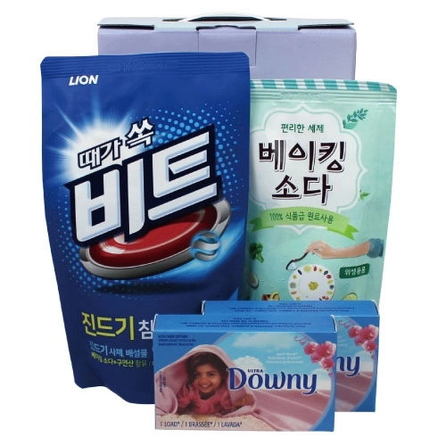 비트 액체 세탁세제+다우니 섬유유연제+베이킹소다 다우니 세트