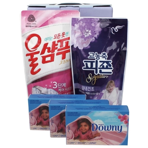 울샴푸+다우니 섬유유연제+피존 섬유유연제 세트