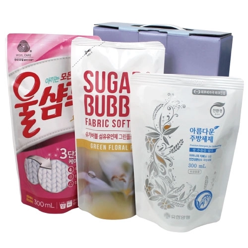 울샴푸+슈가버블 섬유유연제 리필+아름다운 주방세제 리필 3종세트