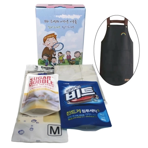 어려운이웃(케이스변경) + 방수 앞치마 + 고무장갑 + 비트 액체세제 + 수가버블 섬유유연제 4종