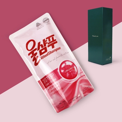 민감한 옷 세탁세제 애경 울샴푸 리필 300g + 개별케이스