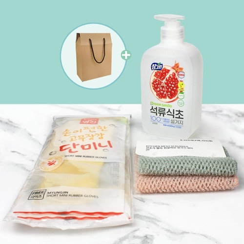친환경주방세제 락앤락수세미 단미니고무장갑