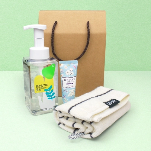 순샘 맨손설거지 500ml +그레이 모달혼방사 프리미엄 주방타올 + 부케가르니 핸드크림