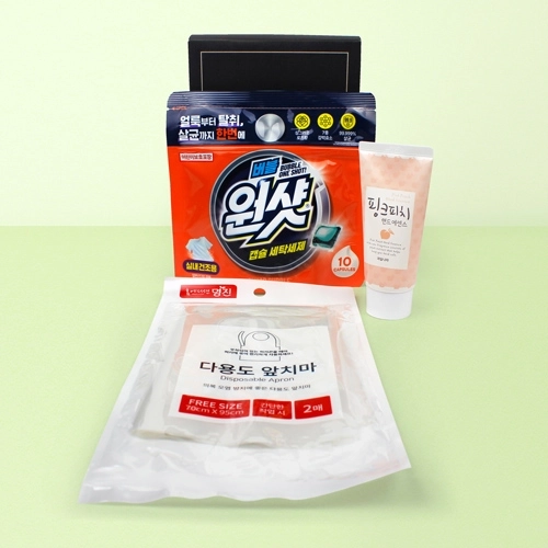 슈가버블 버블원샷 캡슐세제 10매입 + 과일나라 핸드크림 + 다용도앞치마 2매입