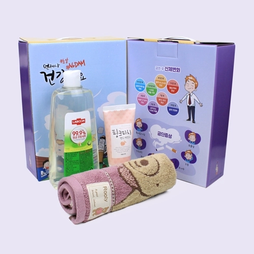 랩신 주방세제 + 울리 주방타올 + 과일나라 핸드크림 세트 (금연홍보 케이스 변경가능)