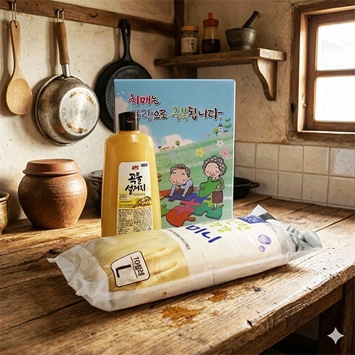 애경 주방세제 곡물설거지 500ml + 단미니 고무장갑 10켤레 + 치매예방 홍보케이스