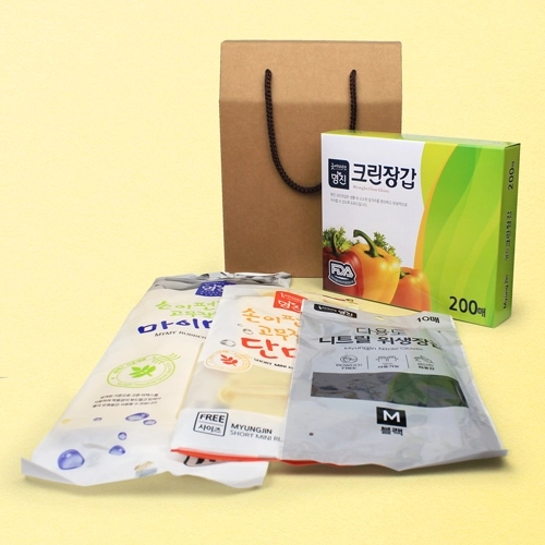 크린 위생장갑 200매 + 마이마이고무장갑+단미니고무장갑+니트릴장갑