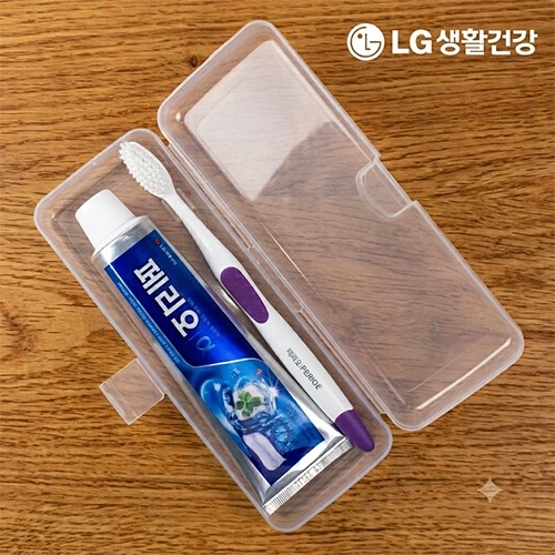 LG생활건강 정품 페리오 후레쉬 치약 150g + 페리오 오리지널 이중미세모 칫솔 +휴대용케이스 대형
