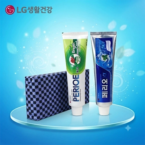 LG생활건강 페리오 허블민트 치약 160g + 후레쉬알파 150g + 포장지 포장