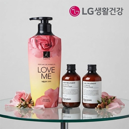 LG생활건강 엘라스틴 샴푸 400ml + 나드 트리트먼트 2개 + 끈케이스