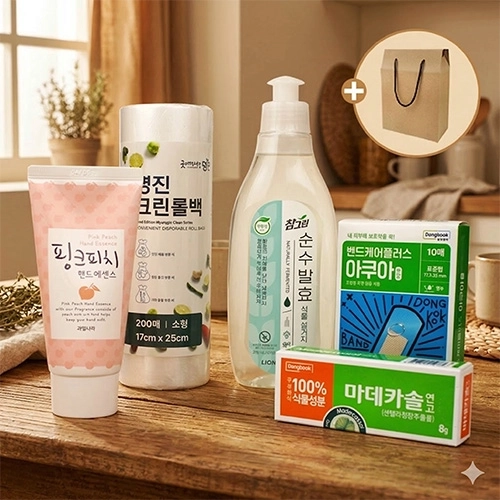 주방세제 크린롤백 마데카솔연고 주방구급 5종세트