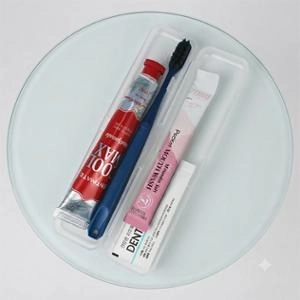 휴대용 양치세트+크리오 세미롱헤드 초극세모칫솔+쿨맥스민트 치약+2080가글+치실+휴대용케이스