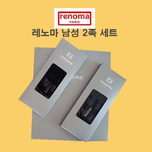 레노마 남성 양말 2족 세트, 선물세트, 2족세트, 남성