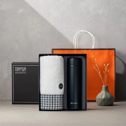 더카인드 프리미엄 송월 호텔컬렉션 톤40 1P + 스마트온도텀블러 500ml 1P 선물세트