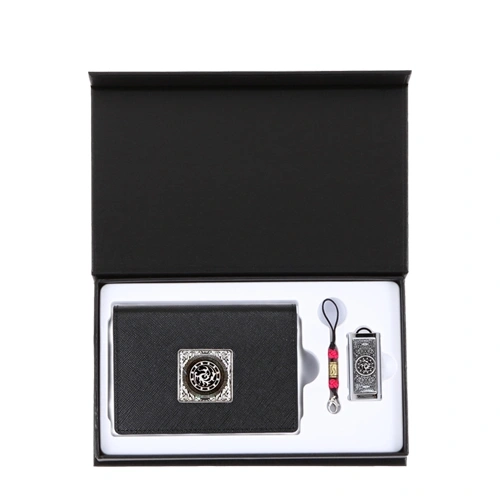 삼족오 자개 소가죽 명함지갑+삼족오 자개 USB 세트