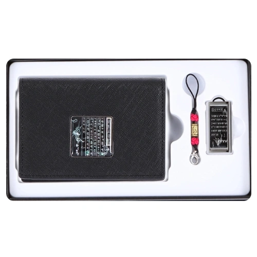 훈민정음 자개 소가죽 명함지갑+훈민정음 자개 USB 세트